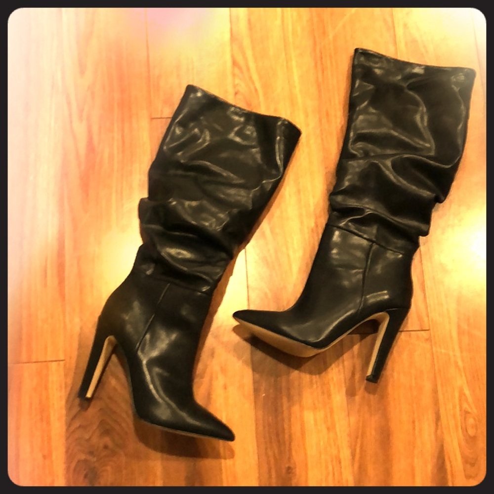 Black heel boots